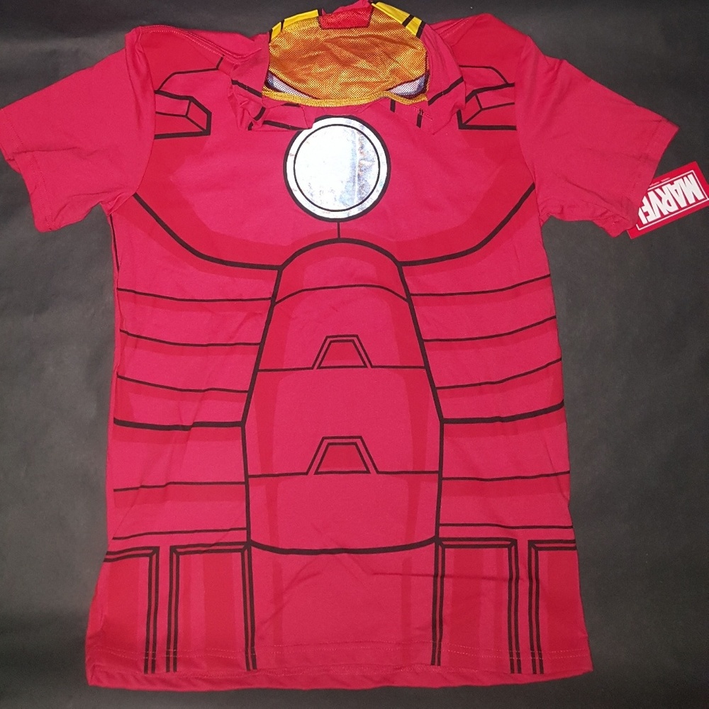 Marvel T-Shirt| Iran Man T-Shirt with Hoodie Mask